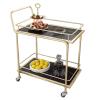 NexaGeniX 2-Tier Rolling Storage Cart, Mobile Beverage and Food Cart view 2