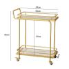 NexaGeniX 2-Tier Rolling Storage Cart, Mobile Beverage and Food Cart view 3