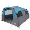 zylophax Tunnel Family Tent for 6, Blue, Waterproof, E-Port, 2 Sleeping Cabins, 564 x 260 x 185 cm view 3