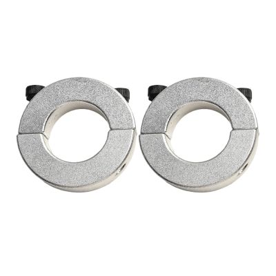 2-Pack Double-Split Shaft Collars, 20–30 mm Inner Diameter, Clamping Type, Aluminum Alloy (30 mm)
