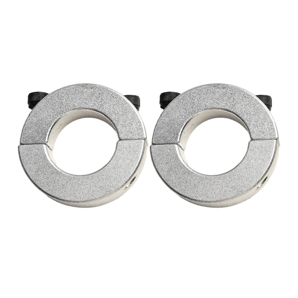 2-Pack Double-Split Shaft Collars, 20–30 mm Inner Diameter, Clamping Type, Aluminum Alloy (30 mm)