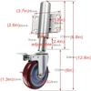 MXXQRHF 5-Inch Heavy-Duty Polyurethane Gate Roller, Spring-Loaded, Height-Adjustable (0–30/0–60 mm), 100 kg Capacity, Universal 4-Hole Mount, for Office and Industrial Use view 2