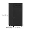 QIYFOZ Metal Filing Cabinet with Lock, Black, 44 x 39 x 85 cm view 3