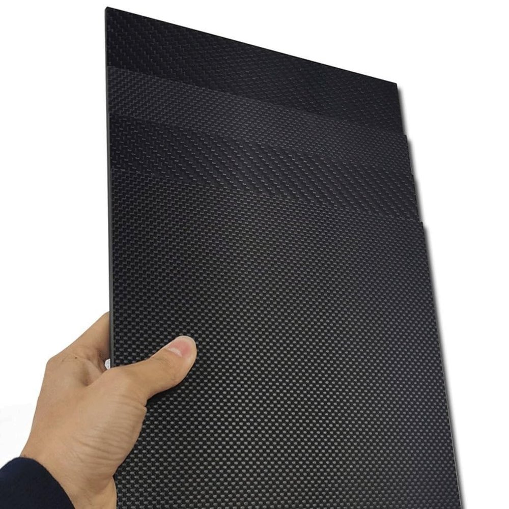 400 × 500 mm Full 3K Carbon Fiber Sheet for RC Models, Kites, and DIY Projects (2.0 mm Twill Glossy)
