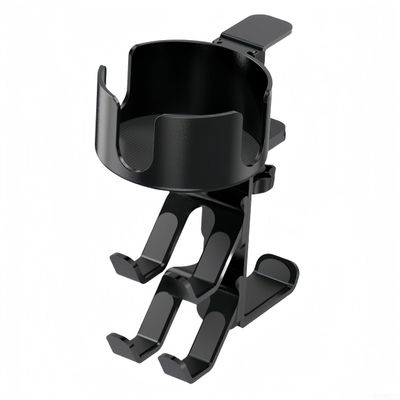 Valixirant Clamp-On Under-Desk Organizer for Cups, Cans, Headphones and Gamepads, Black