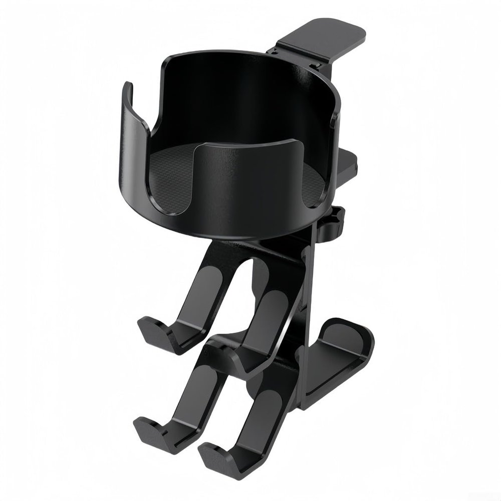 Valixirant Clamp-On Under-Desk Organizer for Cups, Cans, Headphones and Gamepads, Black