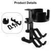Valixirant Clamp-On Under-Desk Organizer for Cups, Cans, Headphones and Gamepads, Black view 4