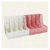 Desktop File Frame Organizer, File Rack and Storage Basket for Office Desk or Bookshelf, Pink view 2