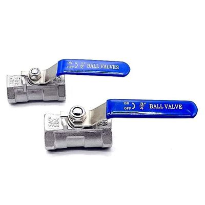 OAMSCEYKW Stainless Steel 304 Full-Port Ball Valve, BSPT Female Thread, Vinyl Handle, 1/4 in