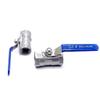 OAMSCEYKW Stainless Steel 304 Full-Port Ball Valve, BSPT Female Thread, Vinyl Handle, 1/4 in view 3