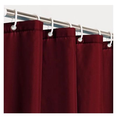 GYTTDERFL Black Shower Curtain, Waterproof Fabric, Burgundy, 120 x 180 cm (W x H)