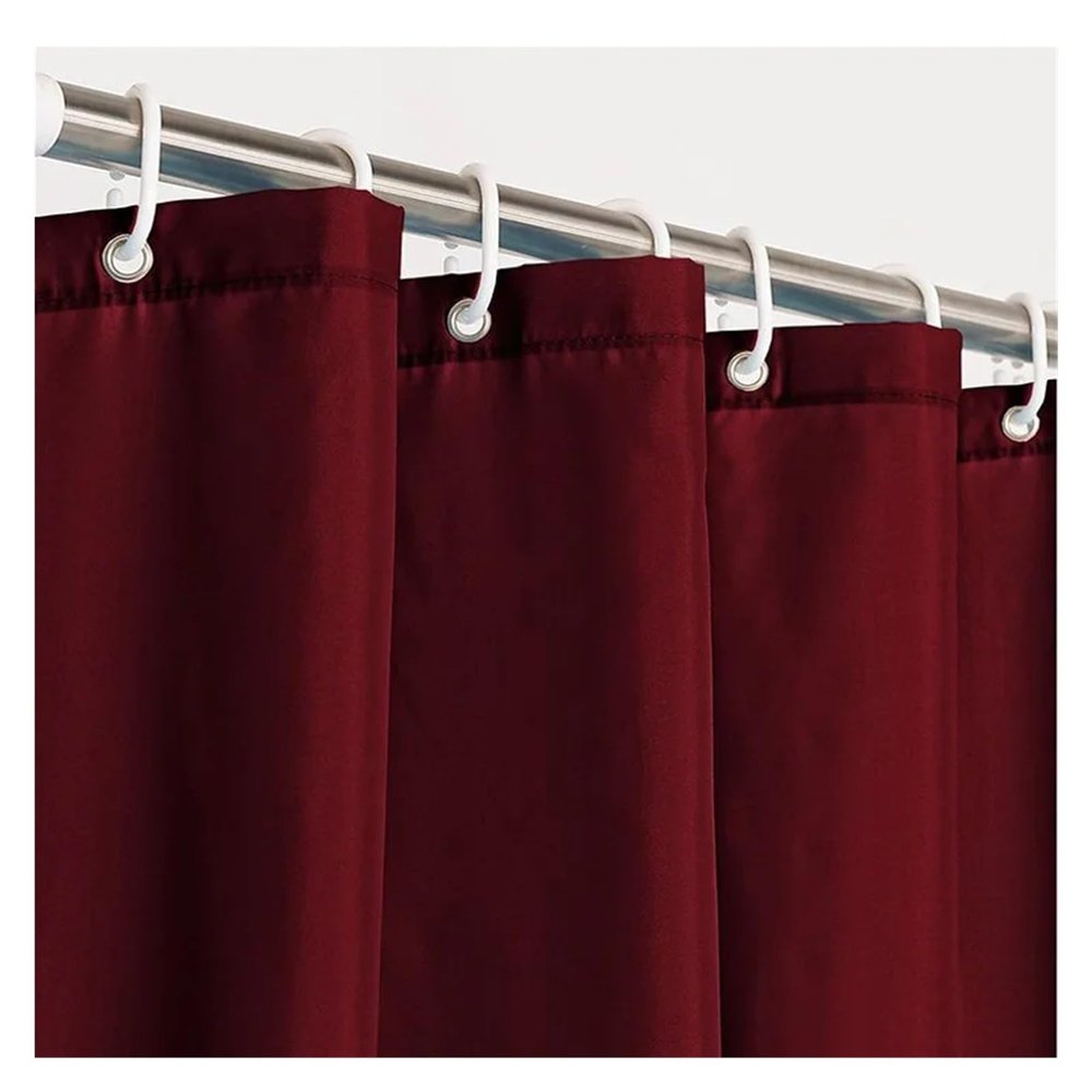 GYTTDERFL Black Shower Curtain, Waterproof Fabric, Burgundy, 120 x 180 cm (W x H)