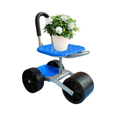 shpuuyy Height-Adjustable Garden Cart with Seat