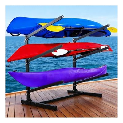 Generic Heavy-Duty Kayak Storage Rack for Garage and Outdoor Use, Holds Kayaks, Surfboards, and Paddleboards up to 28 Inches