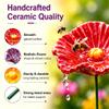Ceramic Bee Watering Station Garden Stakes, 6-Piece Set view 4