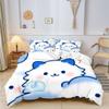Fotmung 3D Bedding Set 220 x 240 cm, Cartoon Cat, Duvet Cover with Pillowcases, Quick-Drying, Wrinkle-Resistant, Soft and Skin-Friendly – D42 view 2