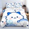 Fotmung 3D Bedding Set 220 x 240 cm, Cartoon Cat, Duvet Cover with Pillowcases, Quick-Drying, Wrinkle-Resistant, Soft and Skin-Friendly – D42 view 3