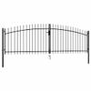 Sturdy Woerden Double-Leaf Garden Gate 400 x 199.5 cm with Spearhead Finials view 1