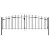 Sturdy Woerden Double-Leaf Garden Gate 400 x 199.5 cm with Spearhead Finials view 2