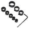 SALALIS Drill Stop Collar Set, 8-Piece, Hardened Steel, Adjustable Depth Limiters for Woodworking and Metal Drilling, 3 mm to 16 mm view 1