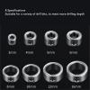 SALALIS Drill Stop Collar Set, 8-Piece, Hardened Steel, Adjustable Depth Limiters for Woodworking and Metal Drilling, 3 mm to 16 mm view 2