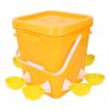 CHICIRIS Self-Filling Poultry Waterer for Chickens, Ducks and Geese, Yellow Cups, 29 x 25 x 25 cm view 3