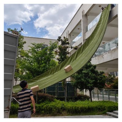 Cargo Handling Moving Chute 1.5 2 8 10 13 15 17 20 25 18 30 m, Heavy-Duty Foldable Load Chute, 60 kg Capacity, 0.7 mm Thick, for Moving Companies (Green, 30 x 2 m/98.4 x 6.6 ft)