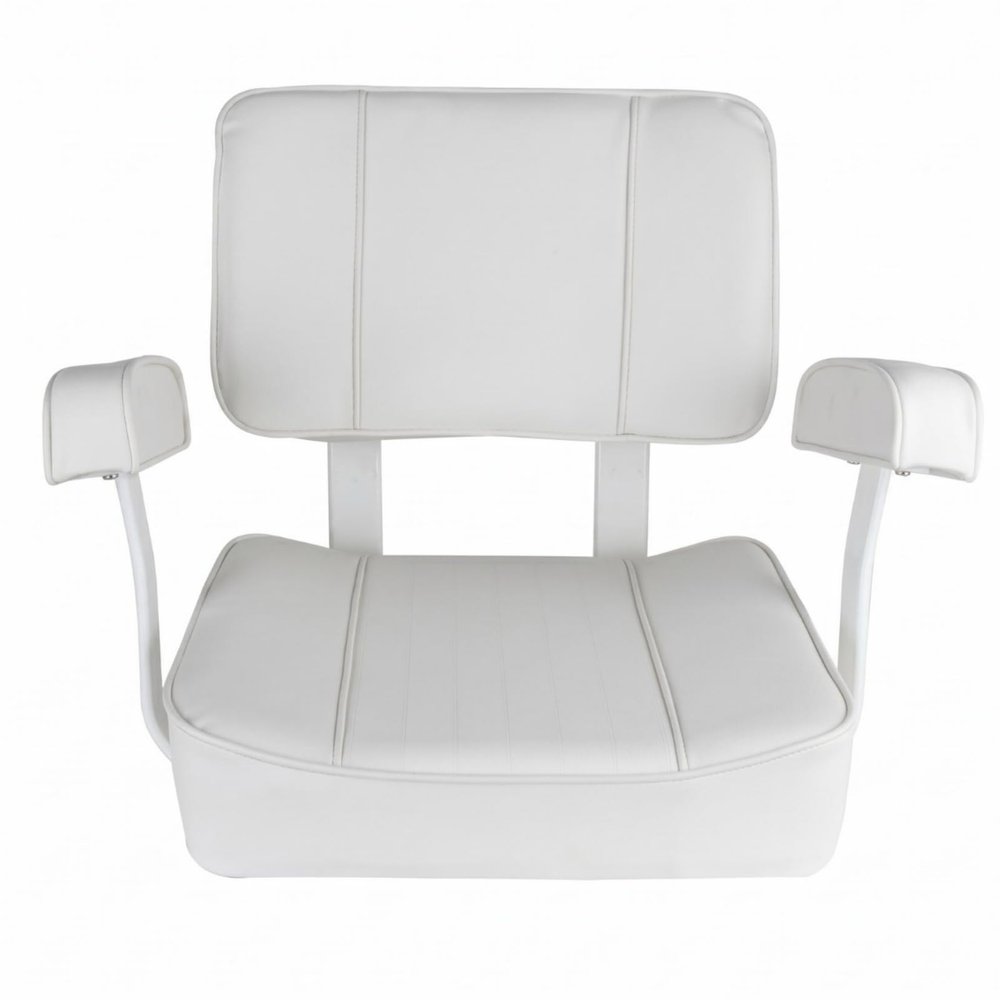 KiBcsLic Boat Seat with Armrests, Compact Padded Quilted Boat Seat