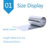 Zinc Foil Sheet, 100 mm, 120 mm, 150 mm (0.25 mm × 150 mm) view 2