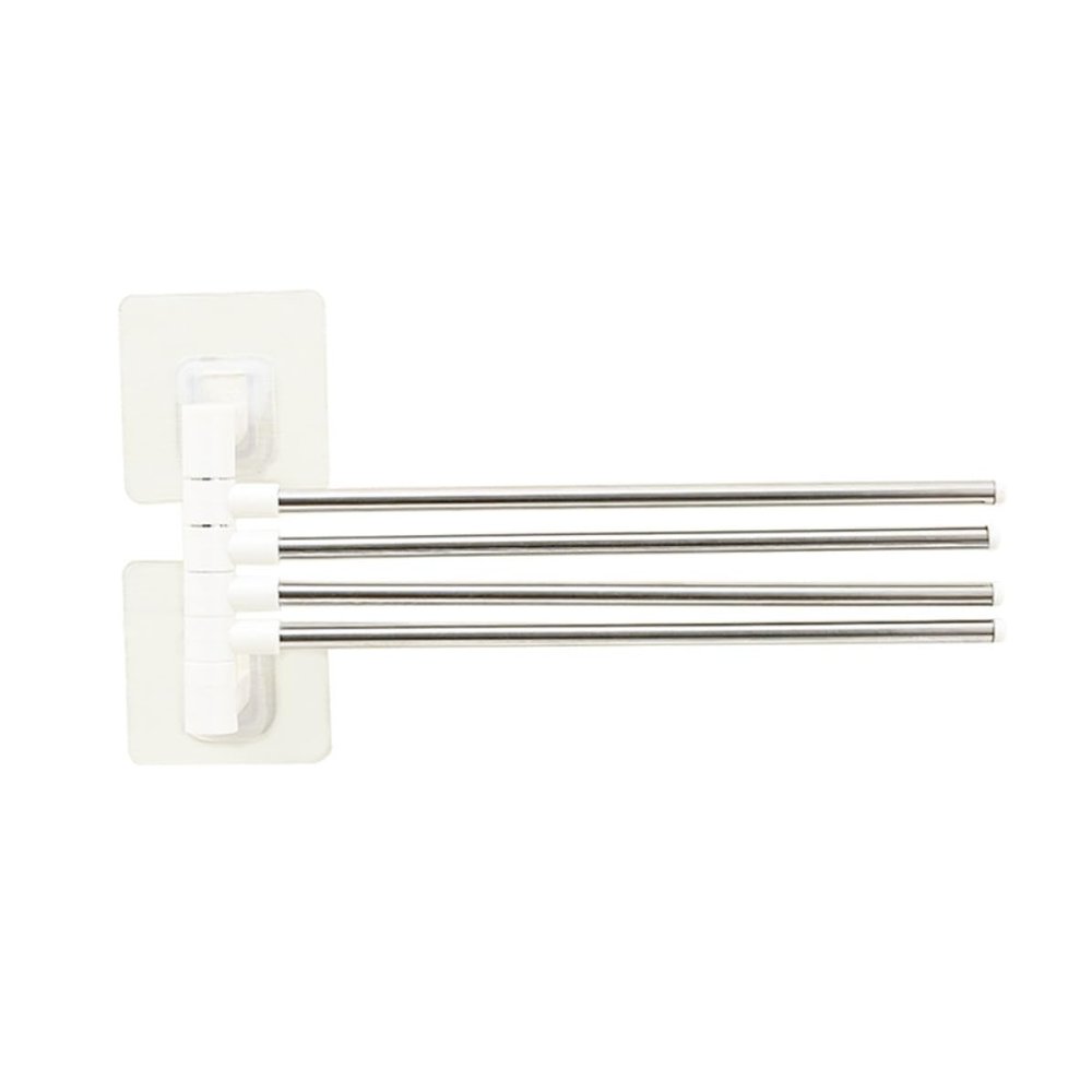 VALICLUD Wall-Mounted Stainless Steel Towel Holder with Swivel Arms