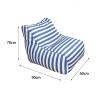 K5d1P9m7 Bean Bag Chair with Backrest, Lazy Sofa, Outdoor Lounge Chair, Portable, Blue view 2