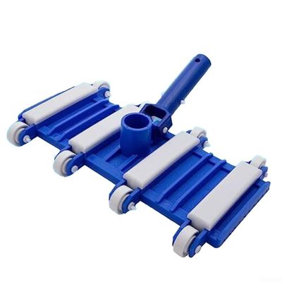 14-Inch Swimming Pool Vacuum Head with Brushes and Wheels, Flexible Weighted Design for Concrete and In-Ground Pools, Standard 1.25-Inch Pole