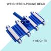 14-Inch Swimming Pool Vacuum Head with Brushes and Wheels, Flexible Weighted Design for Concrete and In-Ground Pools, Standard 1.25-Inch Pole view 3