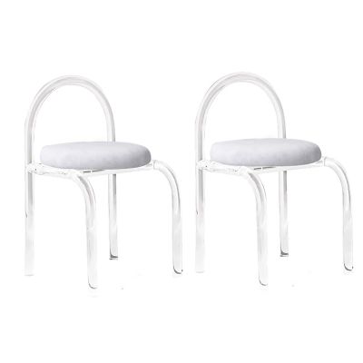 Stackable Velvet Chair for Living Room, Bedroom, Office