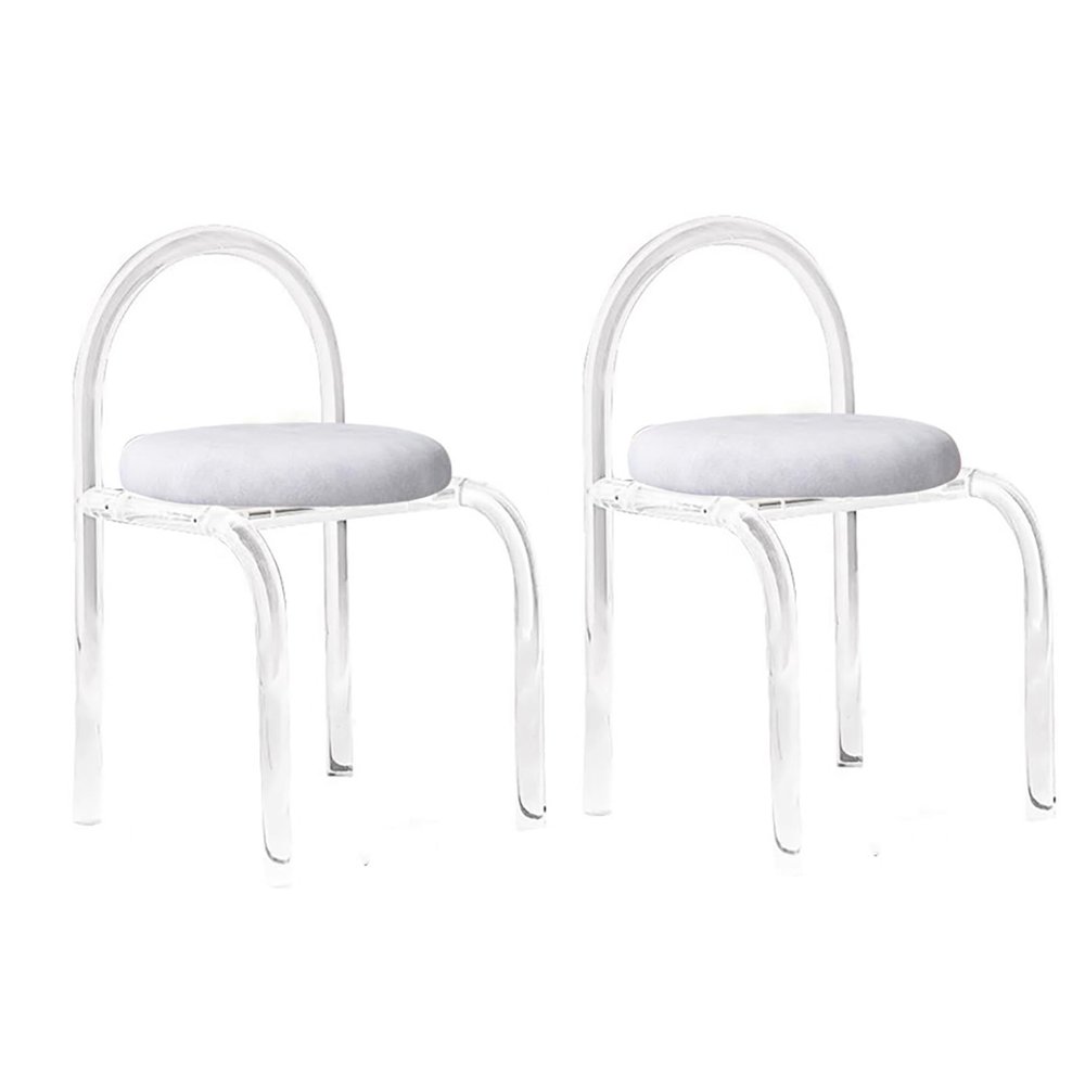 Stackable Velvet Chair for Living Room, Bedroom, Office