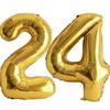 Gold Number 24/42 Foil Balloon, 40 in (100 cm), for 24th Birthday Decor view 1