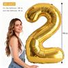 Gold Number 24/42 Foil Balloon, 40 in (100 cm), for 24th Birthday Decor view 2