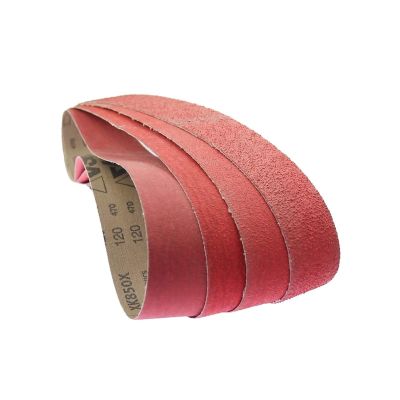 Belt Sander Belts, 4-Piece Ceramic Sanding Belts for Carbide, P80, 915 x 100 mm
