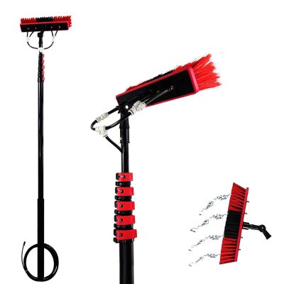 GHFXSCV Extendable Telescopic Window Cleaning Pole Set with Water-Fed Brush