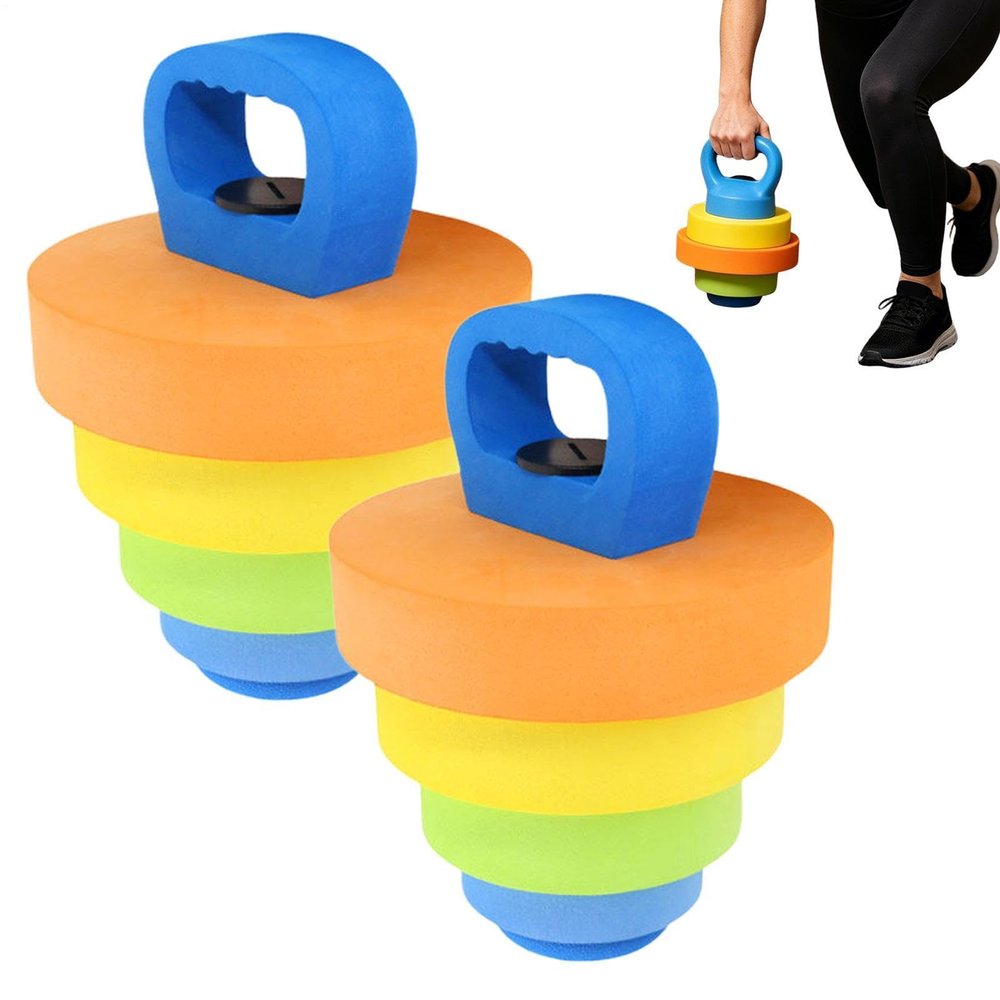 Vibhgtf Water Weights, 2-Piece Adjustable Pool Workout Kettlebell Set