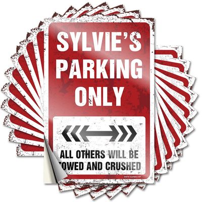Sylvie's Parking Only Lover Sticker for Girls, Vinyl, Waterproof, 6 x 9 cm