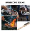 SHINEOFI Thick Wire Grill Brush with Reinforced Wooden Handle view 3