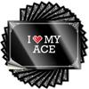 Scratch-Resistant Window Stickers, “I Love My Ace,” Matte UV-Resistant Print, 6 × 9 cm view 1
