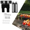 BlesConi Adjustable Iron Rotisserie Bracket Set for Grills, Black/White view 2