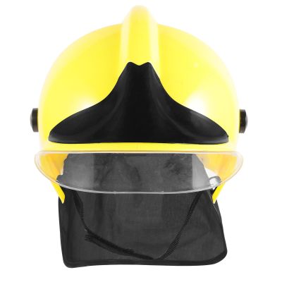 Plastic Cosplay Firefighter Helmet, Yellow Party Helmet