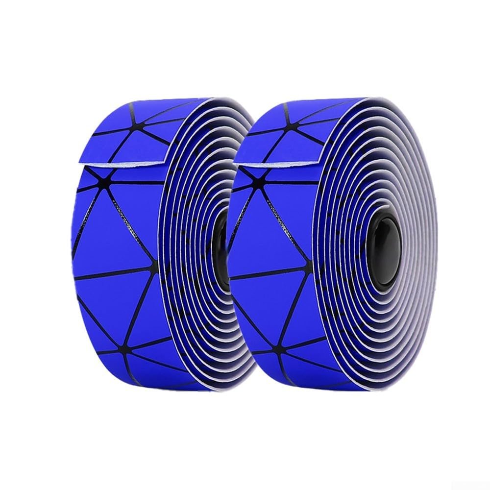 Rackumic Bicycle Handlebar Tape, Soft Textured PU/EVA Grip, Impact- and Sweat-Resistant, 2,100 mm, Blue