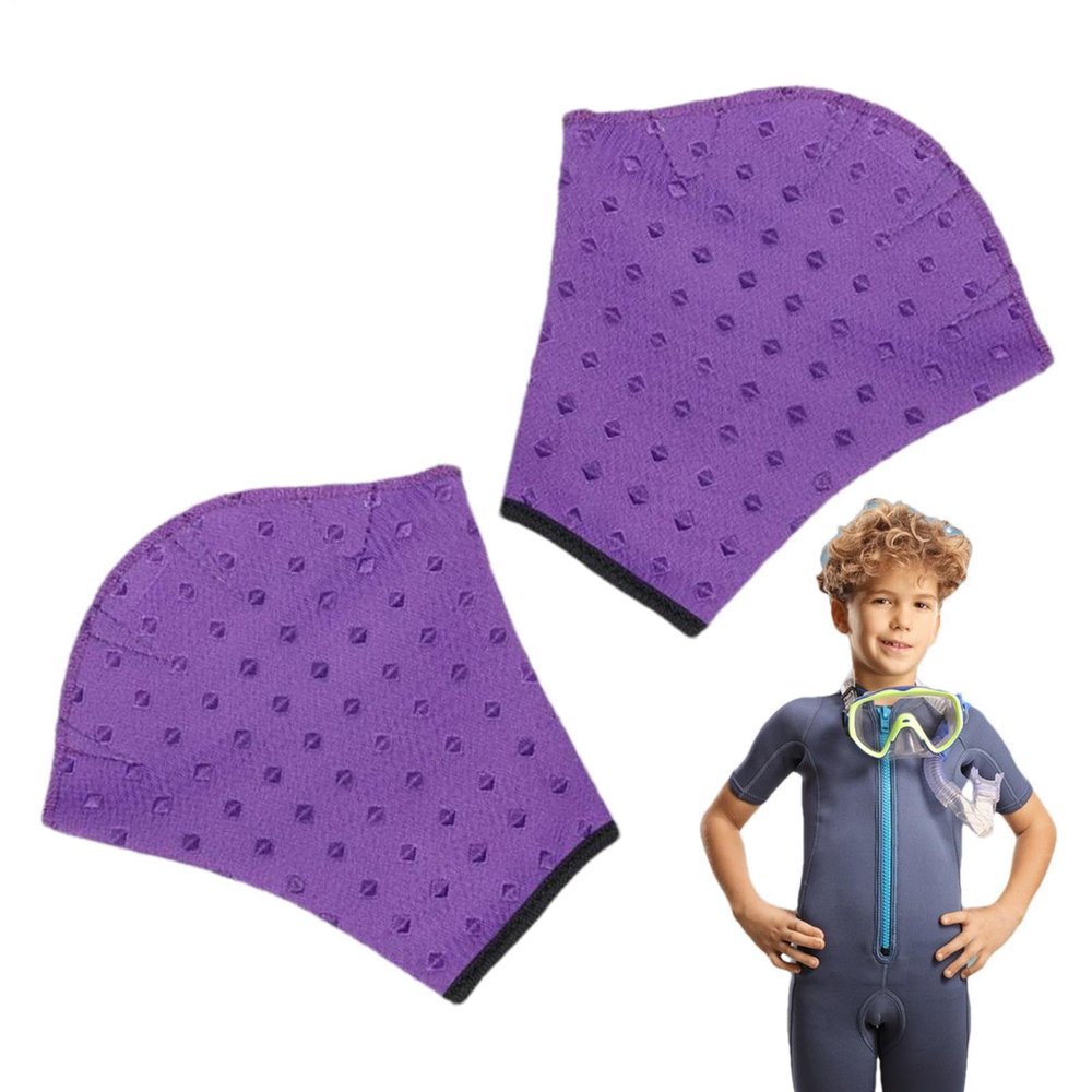 Fingerless Neoprene Swimming Gloves with Wrist Strap