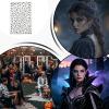 Punk Halloween Costume Face Jewelry Stickers with Silver Coating view 4
