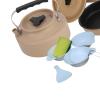 AsrMyjcx Camping Cookware Set with Frying Pan, Utensils, Carrying Bag, and Folding Handles view 3