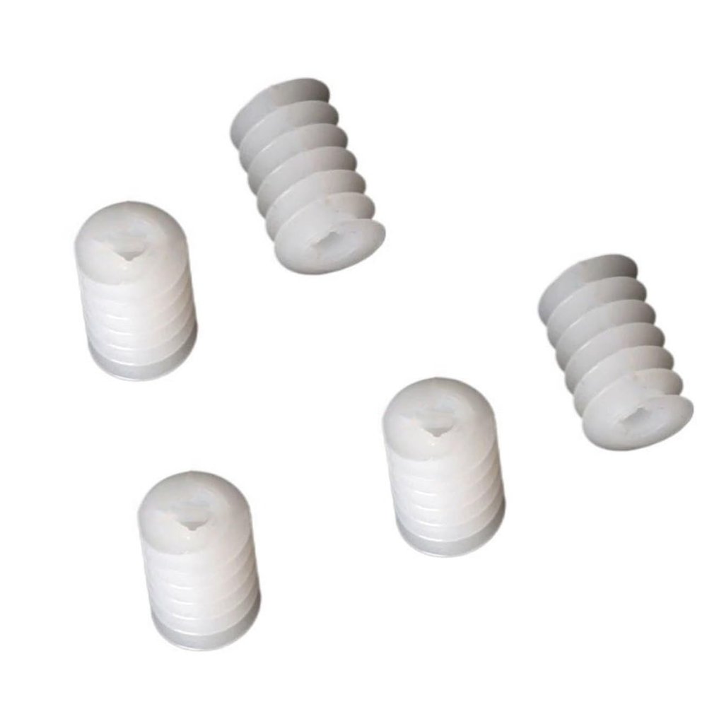 Cabluandry 5-Piece Plastic Worm Gears, 2 mm Press-Fit Shaft, Module 0.5, 6 mm Diameter, 8 mm Length